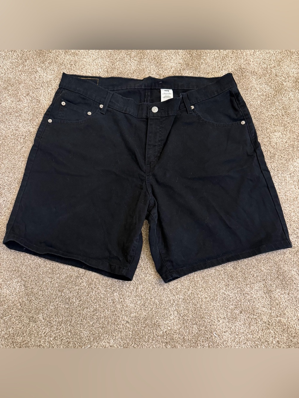 Levi's Women’s  Black Flat-Front Cotton Shorts